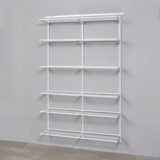 An Image of Elfa 2 Bay 12 Shelf Starter Kit 60x30cm White