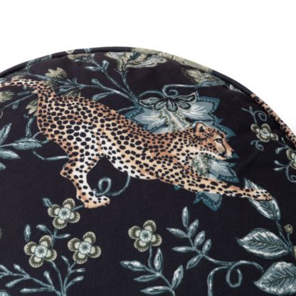 An Image of Paradise Cheetah Pouffe Green