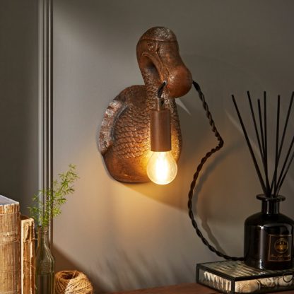 An Image of Dodo Plug in Wall Light Bronze