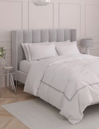 An Image of M&S Pure Cotton Embroidered Bedding Set
