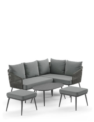 An Image of Loft Melbourne 6 Seater Garden Corner Sofa Set