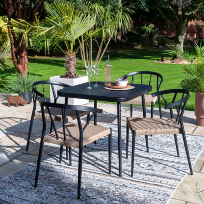 An Image of Otta Dining Set of 4 Black