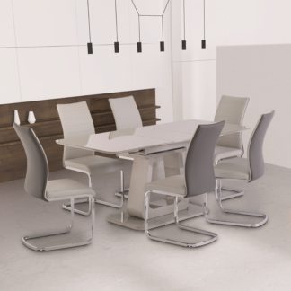An Image of Calgary Extendable 1.4m Dining Table Grey