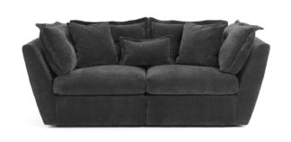 An Image of Habitat Jacques 3 Seater Fabric Sofa - Grey