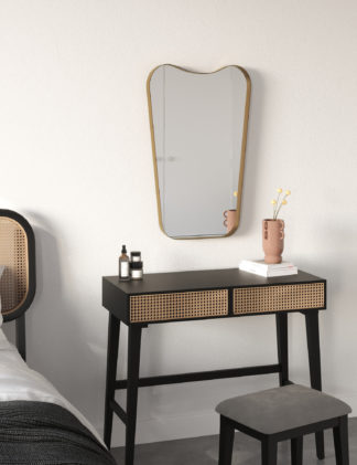 An Image of M&S Metal Large Curved Hanging Wall Mirror