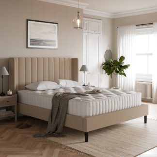 An Image of Alara Pleated Bed Natural