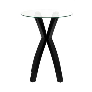 An Image of Xavi Round Bar Table Black
