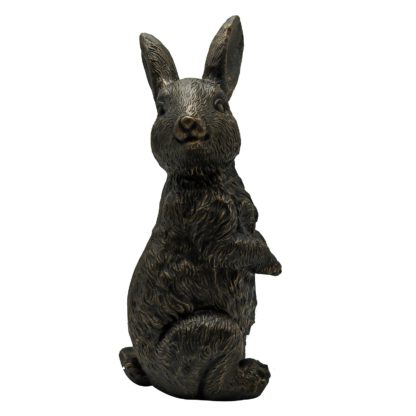 An Image of Bronze Look Rabbit Garden Ornament
