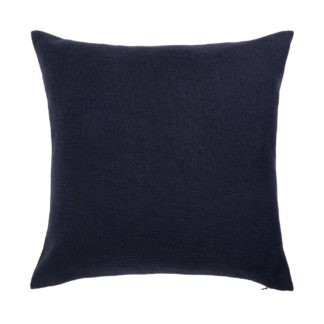 An Image of Habitat Basket Weave Cushion Cover - Navy - 43x43cm