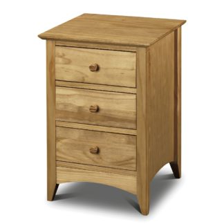 An Image of Kendal Pine 3 Drawer Bedside Table