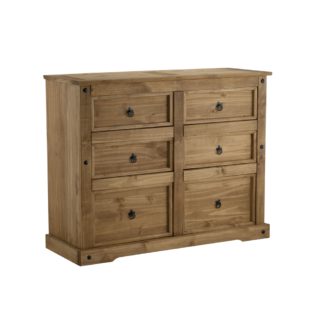An Image of Corona Pine 6 Drawer Chest