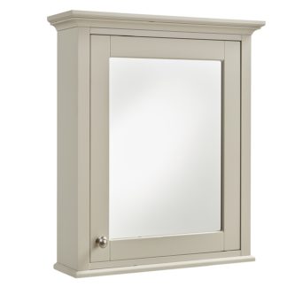 An Image of Country Living Wicklow Bathroom Mirror Cabinet - Taupe Grey