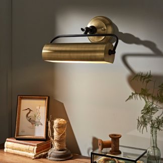 An Image of Banker Wall Light Antique Brass