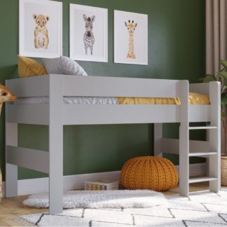 An Image of Coast - Single - Kid's Mid Sleeper Bed - Grey Wooden - 3ft