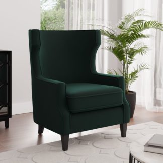 An Image of Alexi Velvet Occasional Chair Bottle (Green)