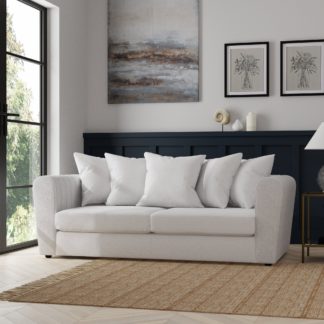 An Image of Blake II Cosy Sherpa Quilted Arm 3 Seater Sofa Ivory Sherpa Ivory