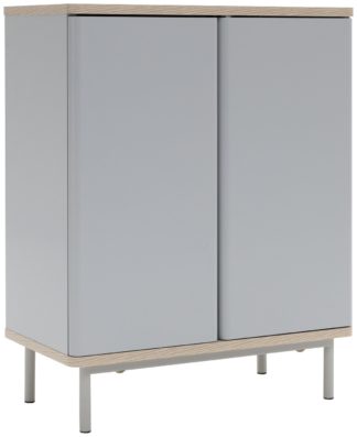 An Image of Habitat Freja 2 Door Cabinet - Grey