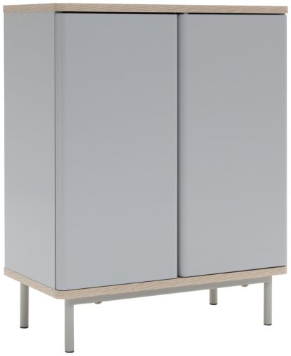 An Image of Habitat Freja 2 Door Cabinet - Grey