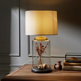 An Image of Table Lamp Clear and Brass Clear