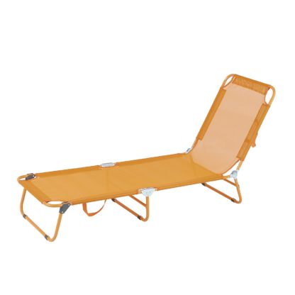 An Image of Bahari Folding Sunbed - Yellow