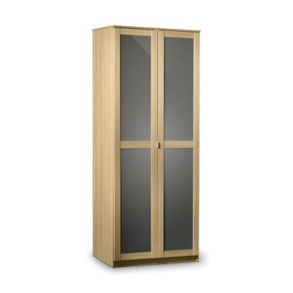 An Image of Strada Light Oak 2 Door Wardrobe