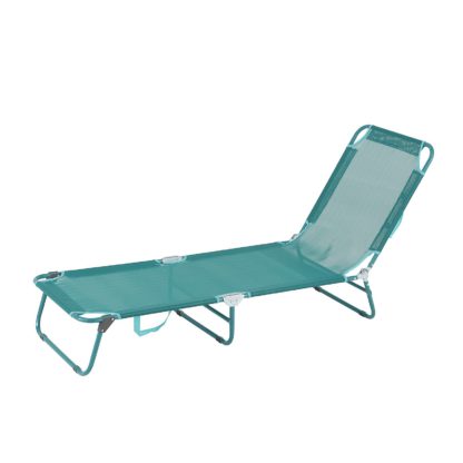 An Image of Bahari Folding Sunbed - Green