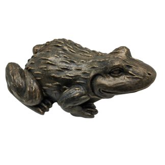 An Image of Bronze Look Frog Garden Ornament