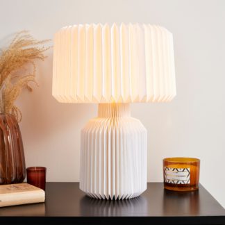 An Image of Pahal Origami Paper Table Lamp White