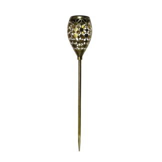 An Image of Homebase Edit Antique Gold Solar Moroccan Stake Light - 65cm