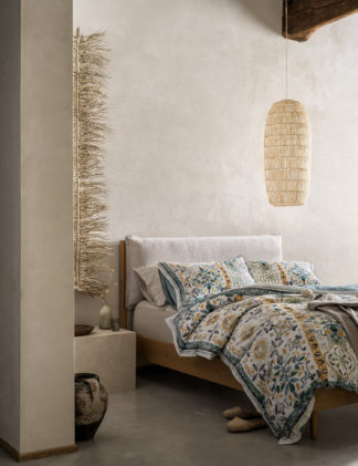 An Image of M&S X Fired Earth Acapulco Alva Pure Cotton Bedding Set