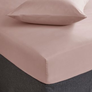 An Image of Fogarty Soft Touch Dusty Pink Fitted Sheet Dusty Pink