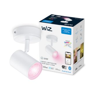 An Image of WiZ Imageo Smart 1 Light LED Adjustable Spotlight White