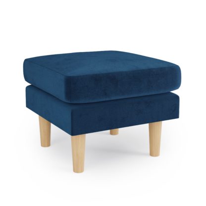 An Image of Jacob Velvet Footstool Jacob Bottle Green