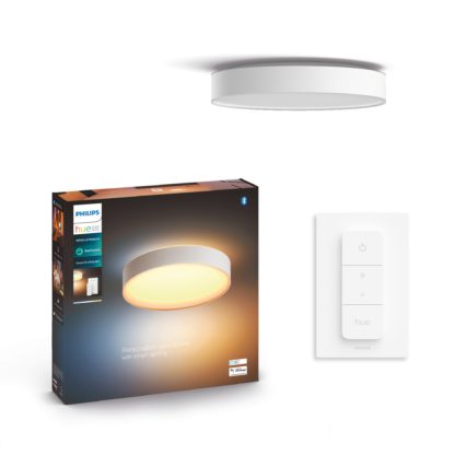 An Image of Philips HUE Devere Smart LED Ceiling Light White