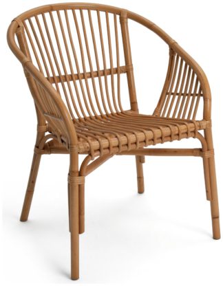 An Image of Habitat Erin Rattan Effect Garden Chair - Natural