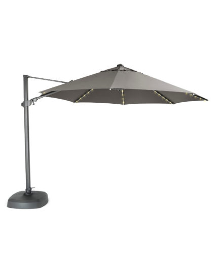 An Image of Kettler 3.5m Free Arm Parasol with Lights & Speaker