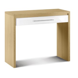 An Image of Stockholm Gloss White and Light Oak Dressing Table