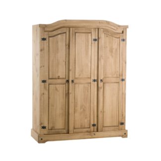 An Image of Corona Pine 3 Door Wardrobe