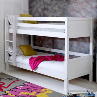 An Image of Nordic Groove White Wooden Bunk Bed - EU Single
