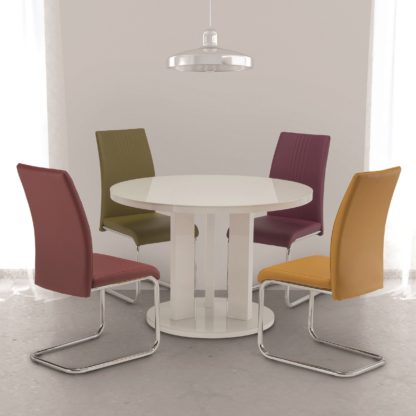 An Image of Ellie Round 1.07m Dining Table Latte (Brown)