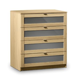 An Image of Strada Light Oak 4 Drawer Chest