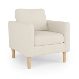 An Image of Jacob Sherpa Armchair Ivory