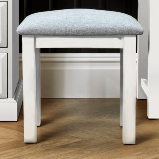 An Image of Suffolk White Wooden Stool