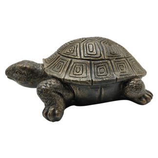 An Image of Bronze Look Tortoise Garden Ornament