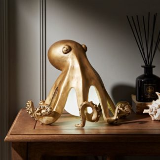 An Image of Octopus Table Lamp Brushed Gold