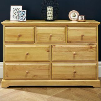 An Image of Suffolk Pine Wooden 4 + 3 Drawer Chest