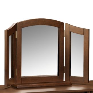 An Image of Minuet Wenge Dressing Table Triple Mirror - 81 x 50 cm