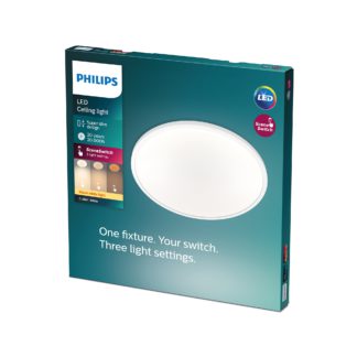 An Image of Philips Superslim Integrated LED Ceiling Light, Warm White White