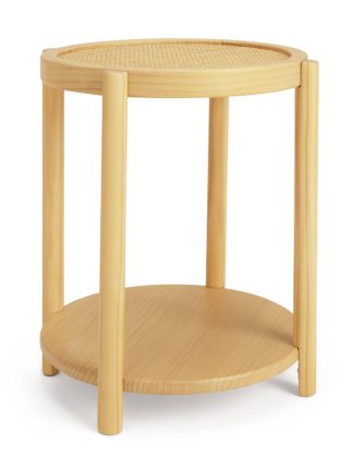 An Image of Habitat Simone Round Rattan Bedside Table