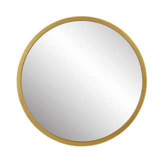 An Image of Round Mirror - Gold - 50cm